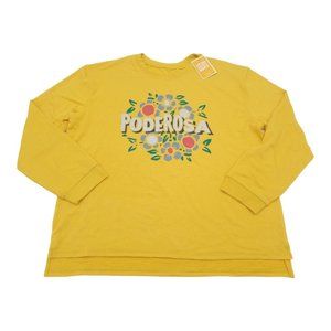 Latino Heritage Women's XL Poderosa Yellow Sweatshirt